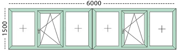 Лоджия 6м из пластика